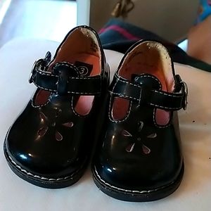 Baby Girls Black Patient Leather Mary Jane's